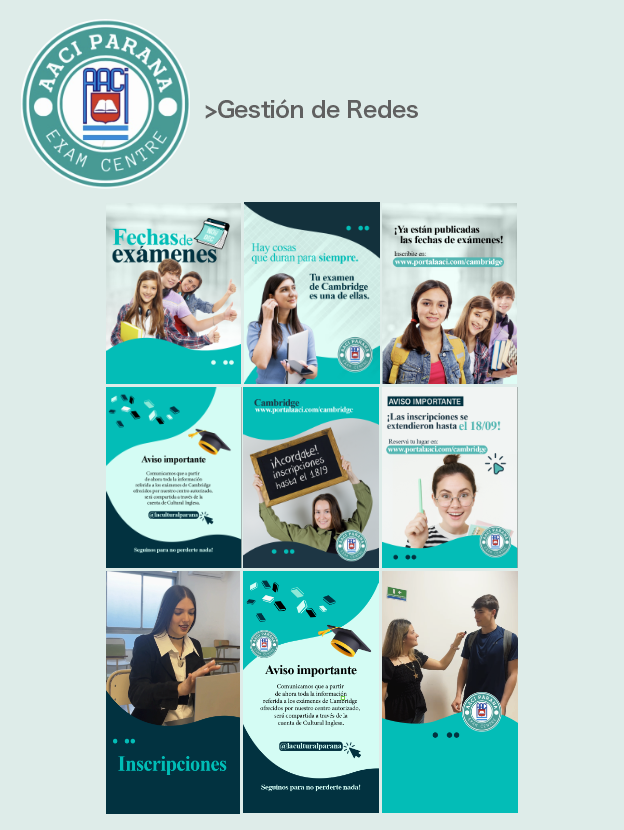 Contenido de redes para AACI Paraná Exam Centre, centro de exámenes Cambridge